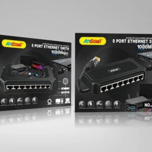 Q-JH02 8 PORT ETHERNET SWITCH ANDOWL