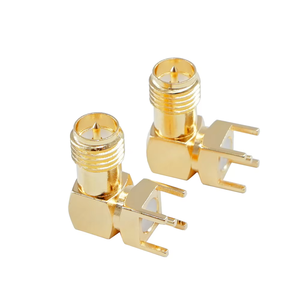 SMA FEMALE PCB BOARD CONNECTOR 90 DEG