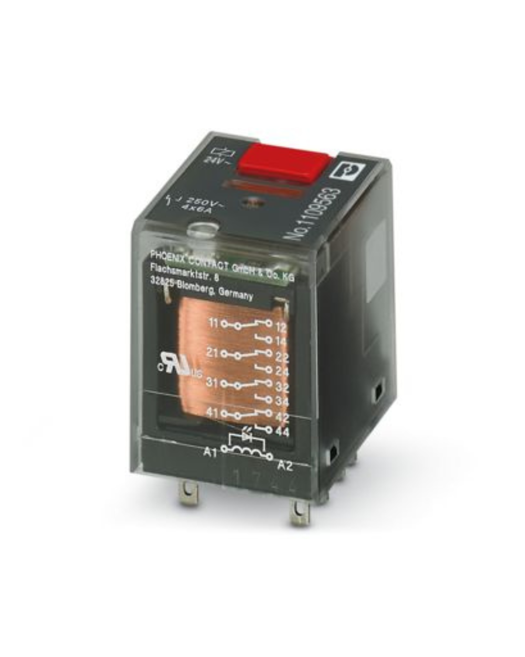 REL-IR-BL/L RELAY 24V AC 4X21 PHONEIX CONTACT 1109563