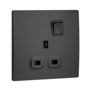 LEGRAND SWITCH SOCKET SINGLE POLE MATT BLACK 281111MB