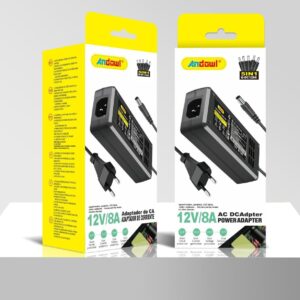 Q-DC1266 12V 8AMP ADAPTOR WITH UK PLUG